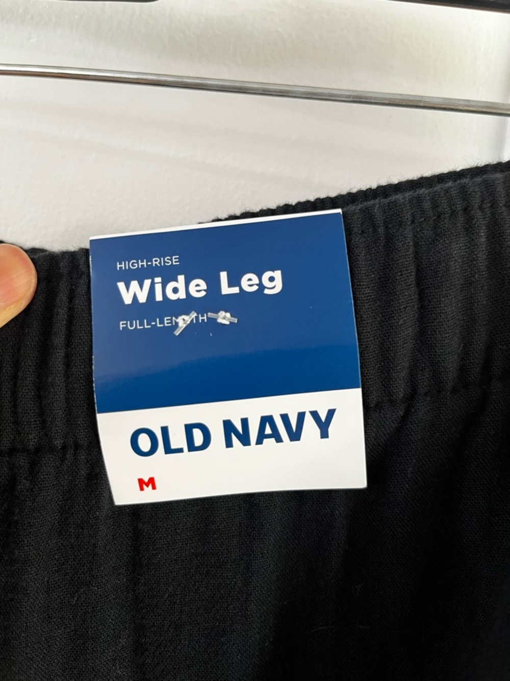 Old Navy High-Waisted Crinkle Gauze Super Wide-Leg Pants In Jack Black Size M - Picture 10 of 16